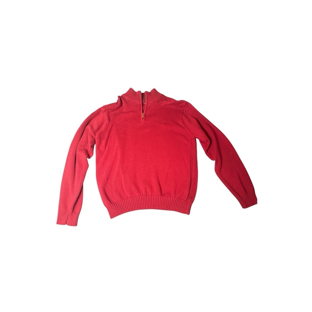 IZOD Men's Red 1/4 Zip Mock Neck Cotton Pullover Sweater Size XXL